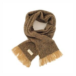 Mucros WEAVERS IRISH ISLANDER SCARF SPECKLED MUSTARD  14 x 72